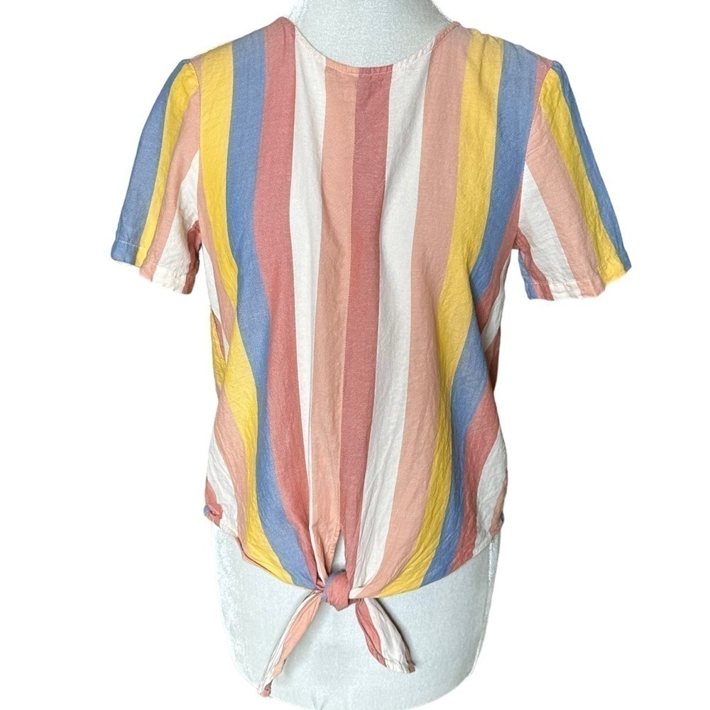 Madewell Tie Front Top. Size XS